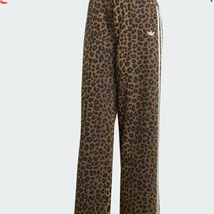 Adidas Leopard Print Wide-Leg Pants - Brown